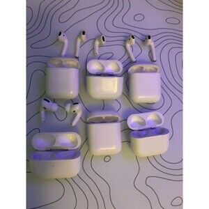 LOT OF (TESTED & WORKING) APPLE AIRPODS (1st, 2nd, 4th gens, and 1st gen pros)